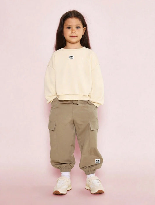 Mini Explorer Cargo Set – Cream & Khaki