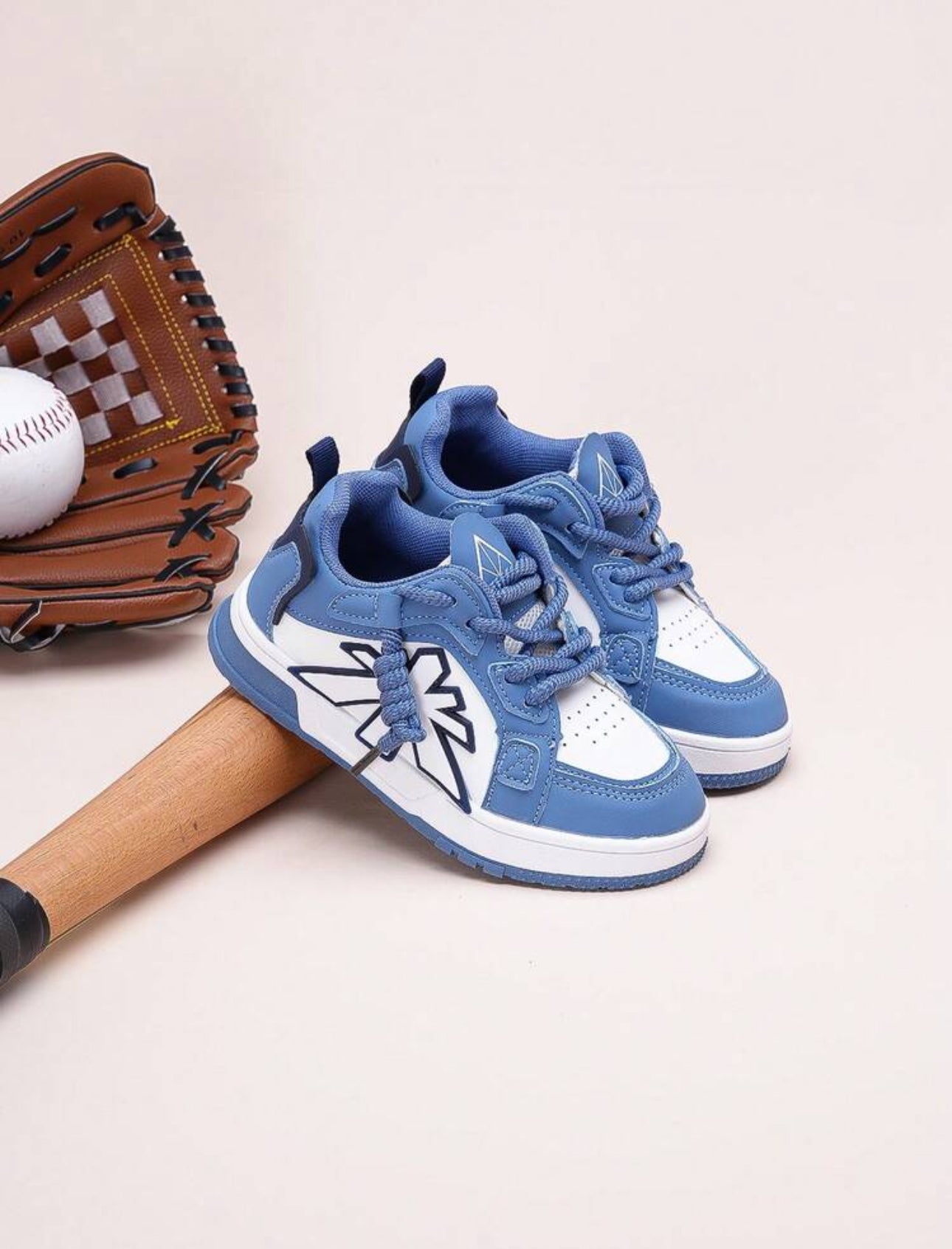 Bolt Sneakers – Blue & White