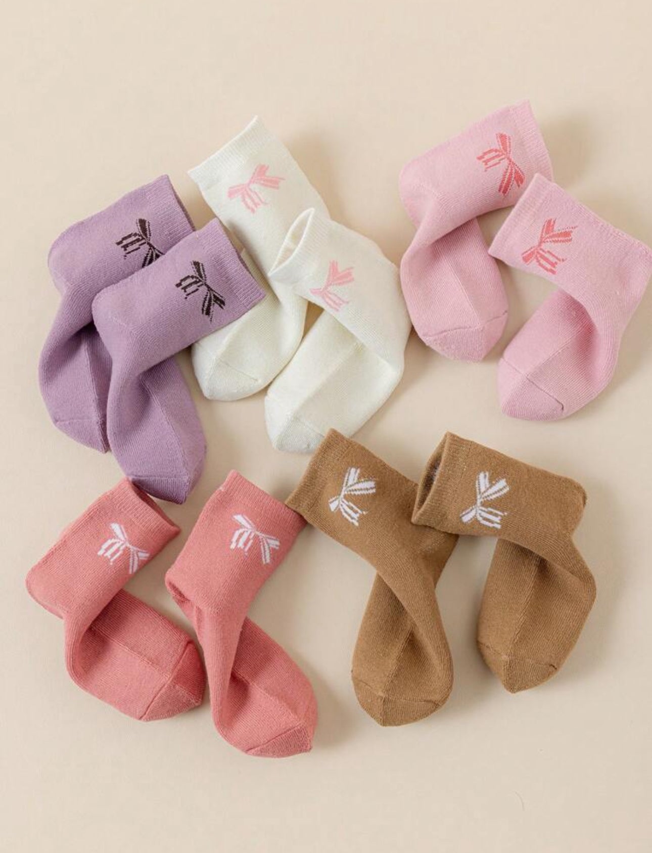 Bella Bow Socks – 5-Pack