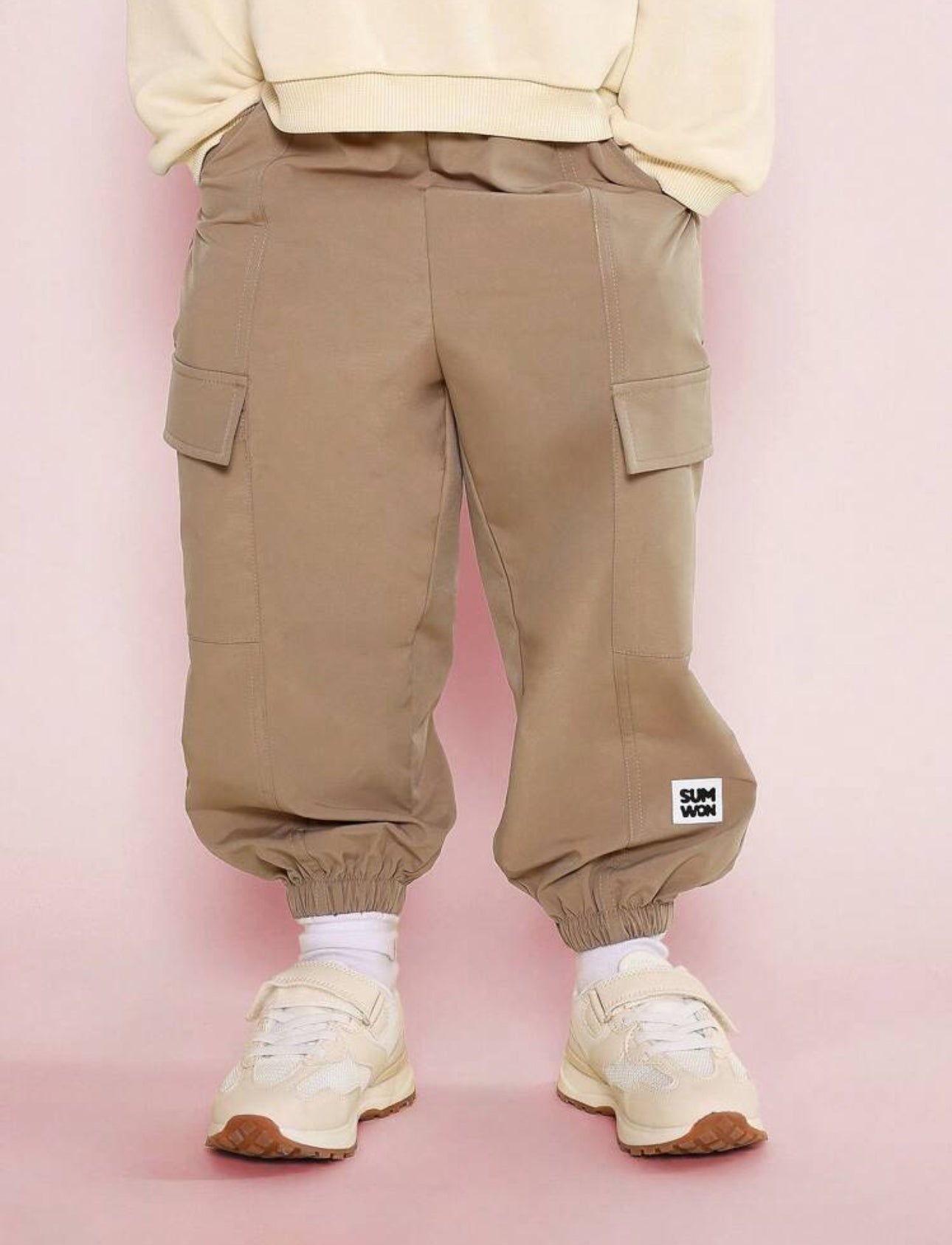 Mini Explorer Cargo Set – Cream & Khaki