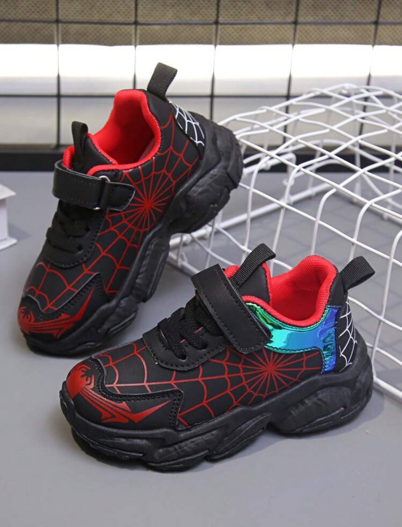 Spider Web Hero Sneakers 🕷️❤️ (Red)